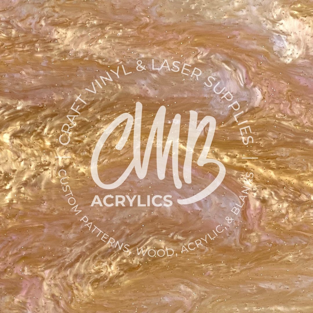 1/8" Copper Shell Marbled Glitter Acrylic Sheet - Acrylic Sheets