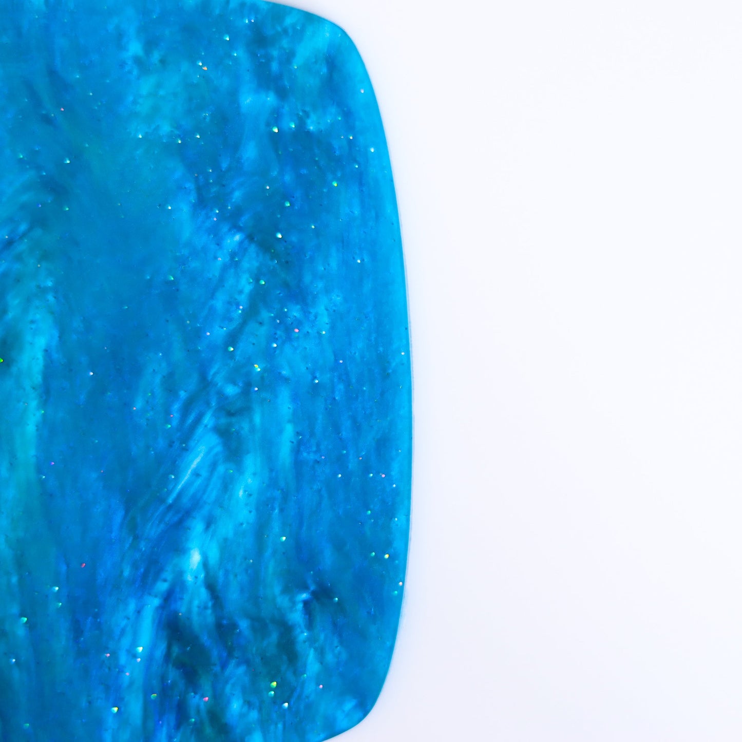 1/8" Cyan Blue Marbled Glitter Acrylic Sheet - Acrylic Sheets