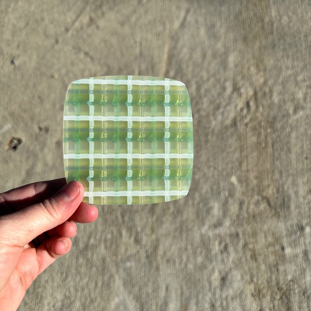 1/8" Gilted Green Tartan Plaid Cast Acrylic Sheets - Acrylic Sheets