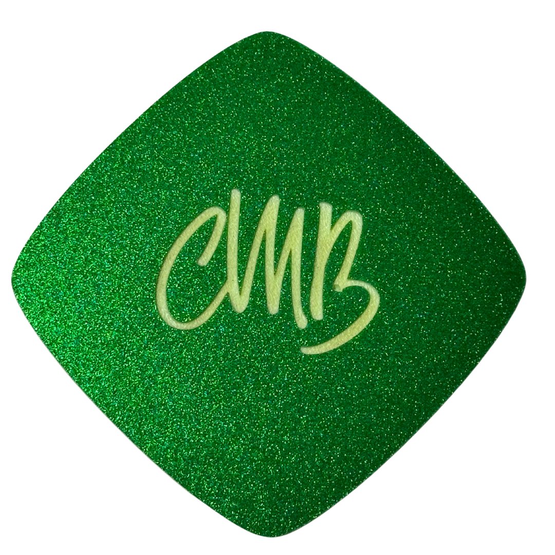 1/8" Grass Green Glitter Engraves Mint Two Tone Cast Acrylic Sheets - Acrylic Sheets