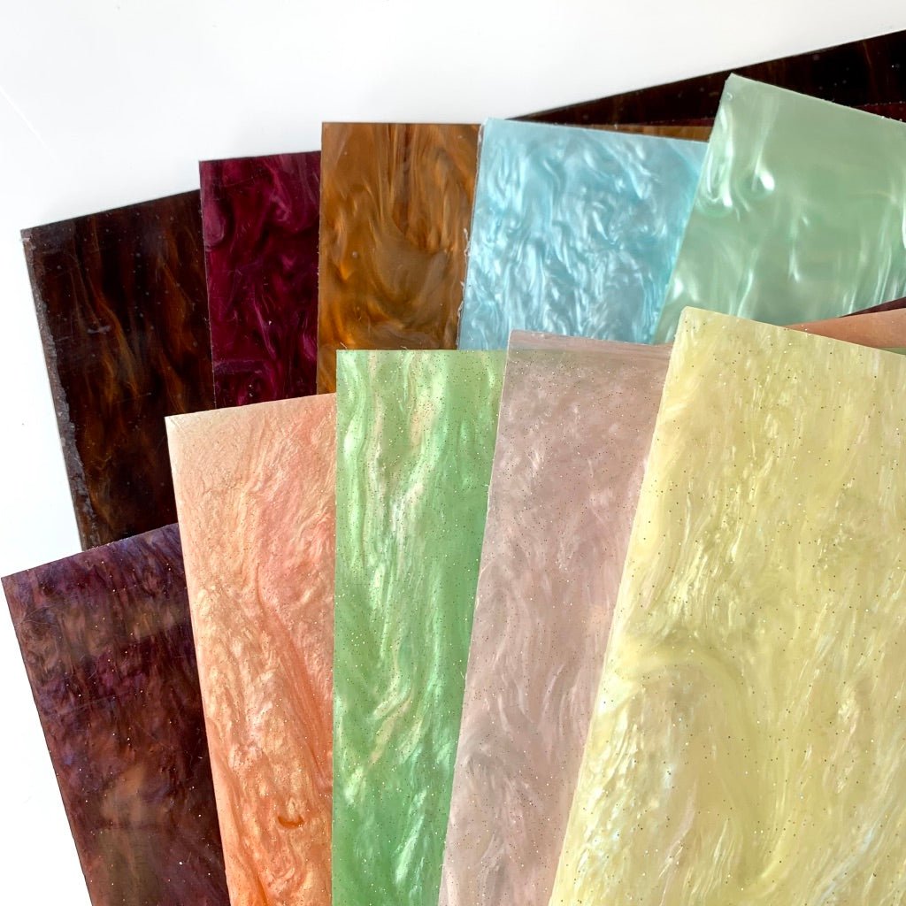 1/8" Green Apple Marbled Glitter Acrylic Sheet - Acrylic Sheets