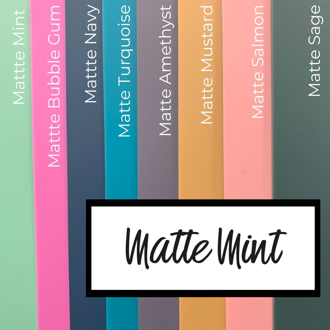 1/8" Matte Mint Acrylic Sheet (Double Sided Matte) - Acrylic Sheets