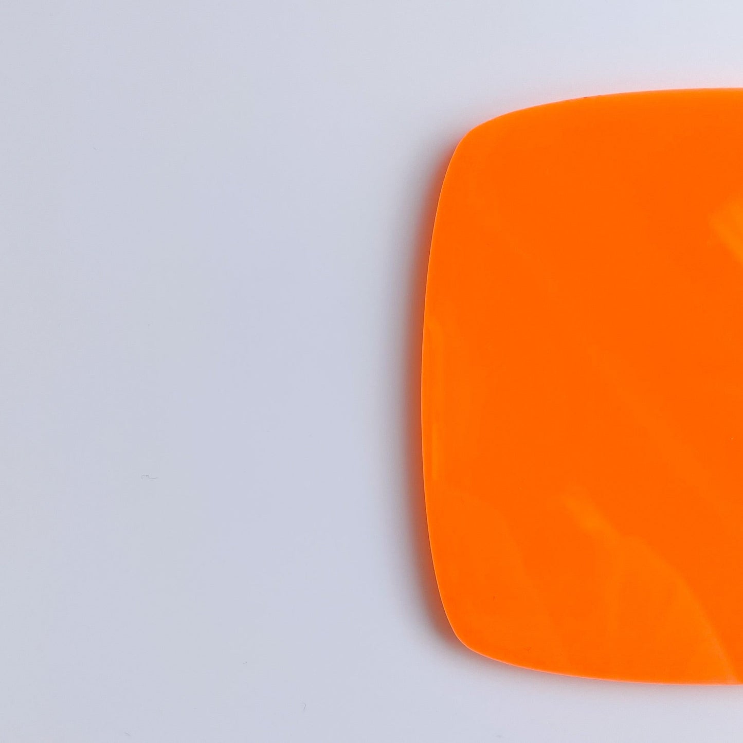 1/8" Neon Orange Cast Acrylic Sheets (1 Side Matte) - Acrylic Sheets