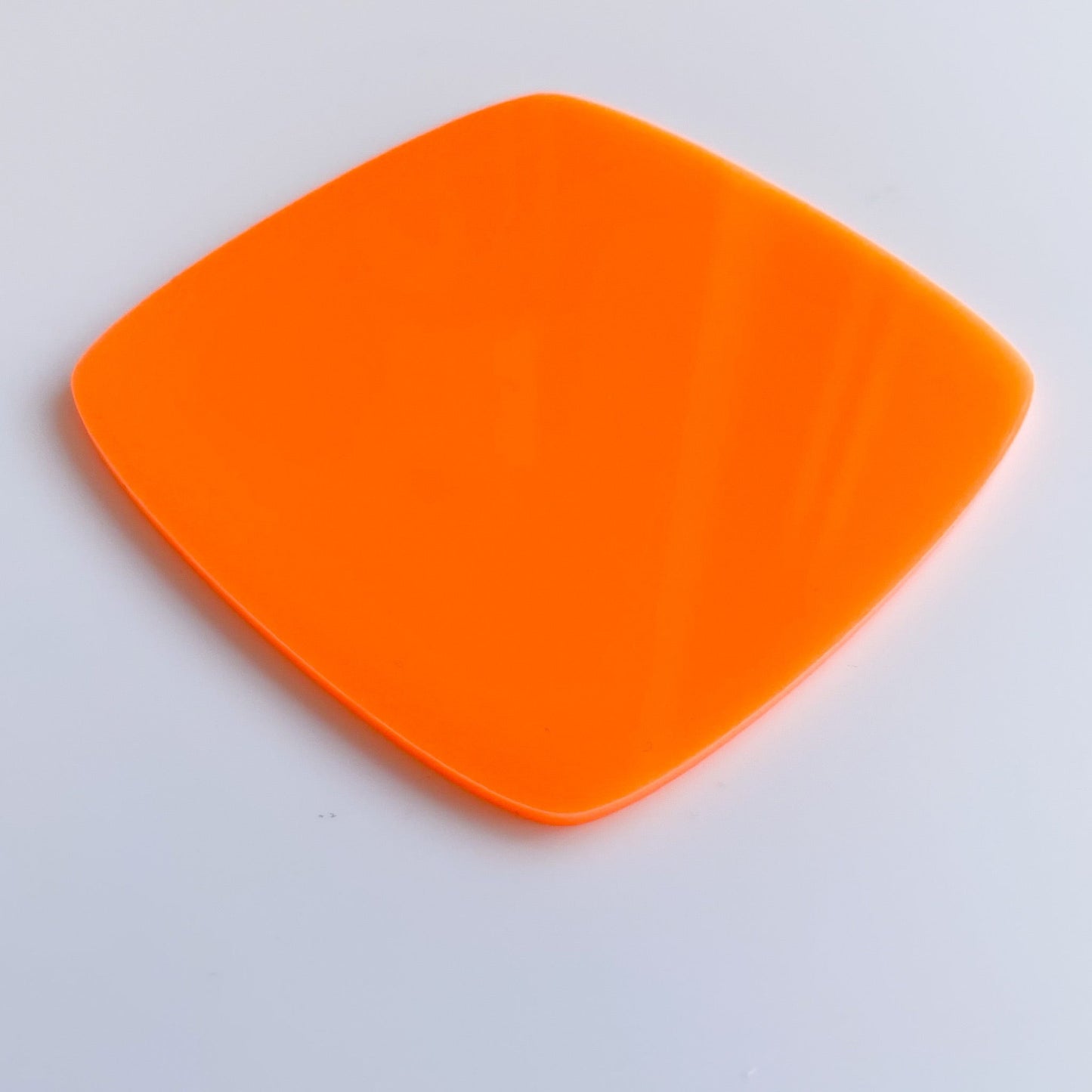 1/8" Neon Orange Cast Acrylic Sheets (1 Side Matte) - Acrylic Sheets