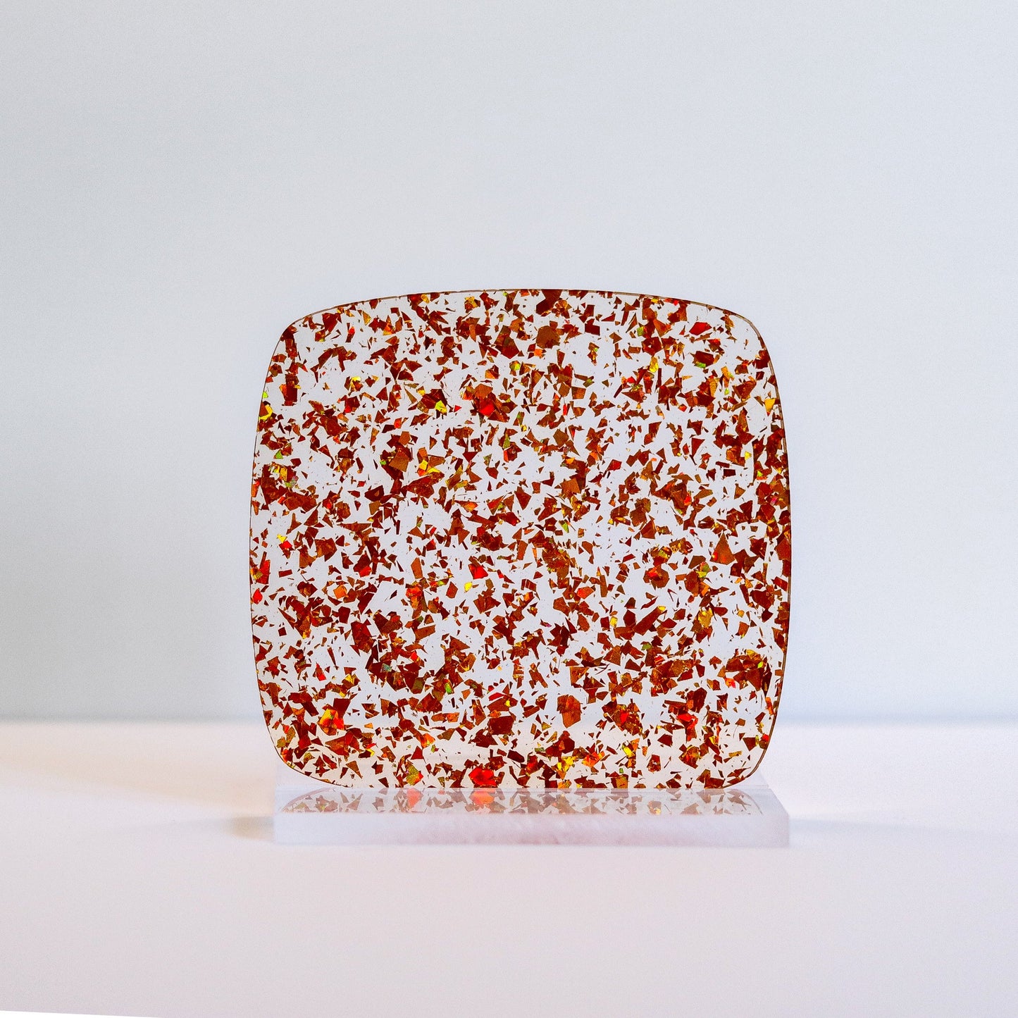 1/8" Orange Flake Glitter Cast Acrylic Sheets - Acrylic Sheets