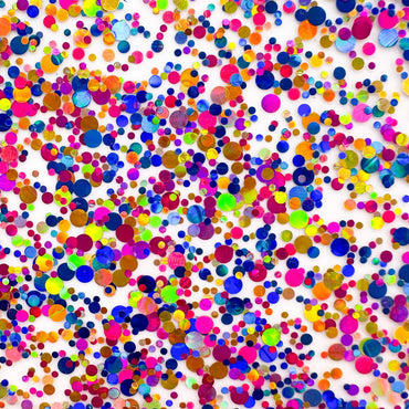 1/8" Party Multi Dots Confetti Cast Acrylic Sheets - Acrylic Sheets