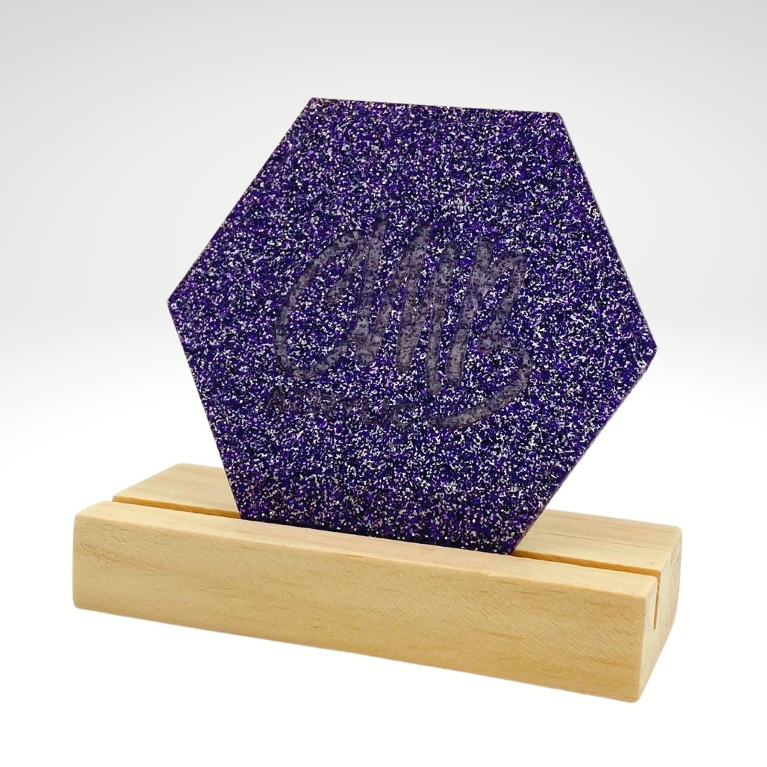 1/8" Purple/Silver Glitter Acrylic Sheet - Acrylic Sheets