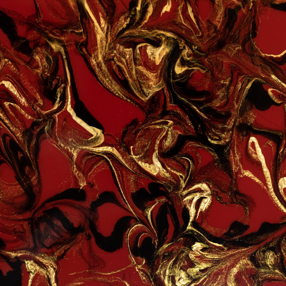 1/8" Red Golden Swirl Marble Cast Acrylic Sheets - Acrylic Sheets