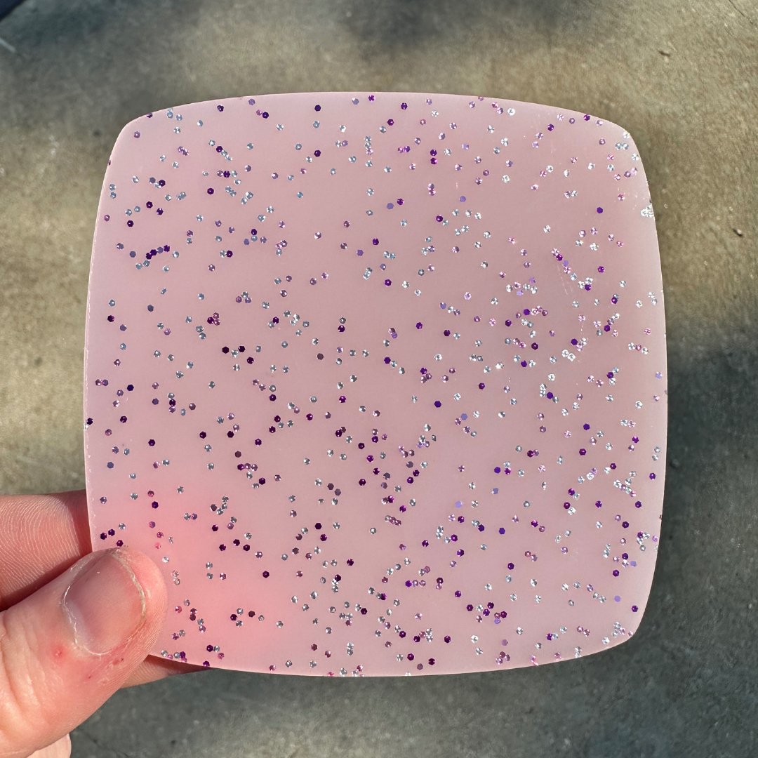 Rose Quartz Glitz Glitter Cast Acrylic Sheets - CMB Glitter Acrylic Sheet - Local Plastic & Wholesale Acrylic Sheets Supplier