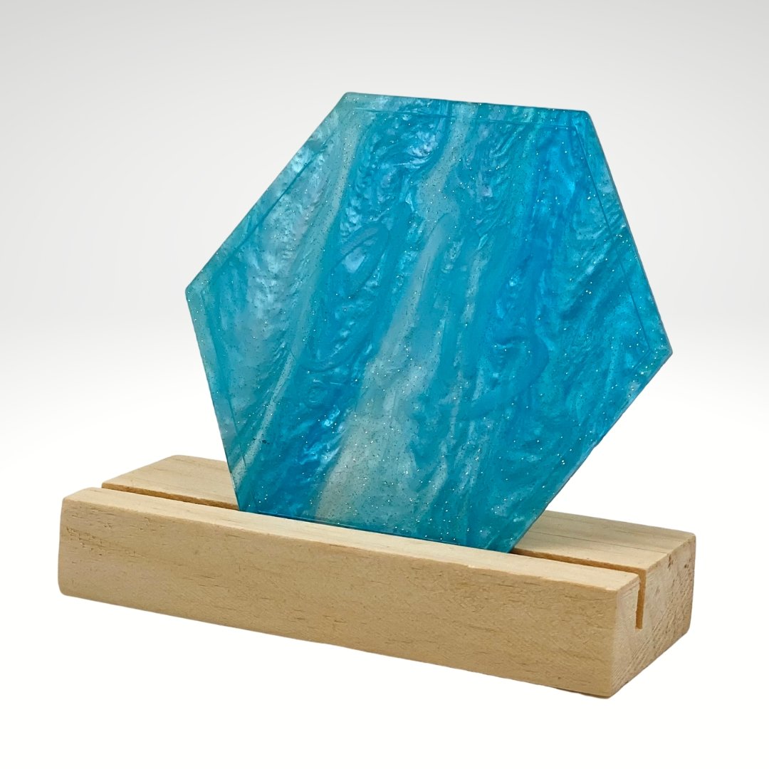 1/8" Sky Blue Marbled Glitter Acrylic Sheet - Acrylic Sheets