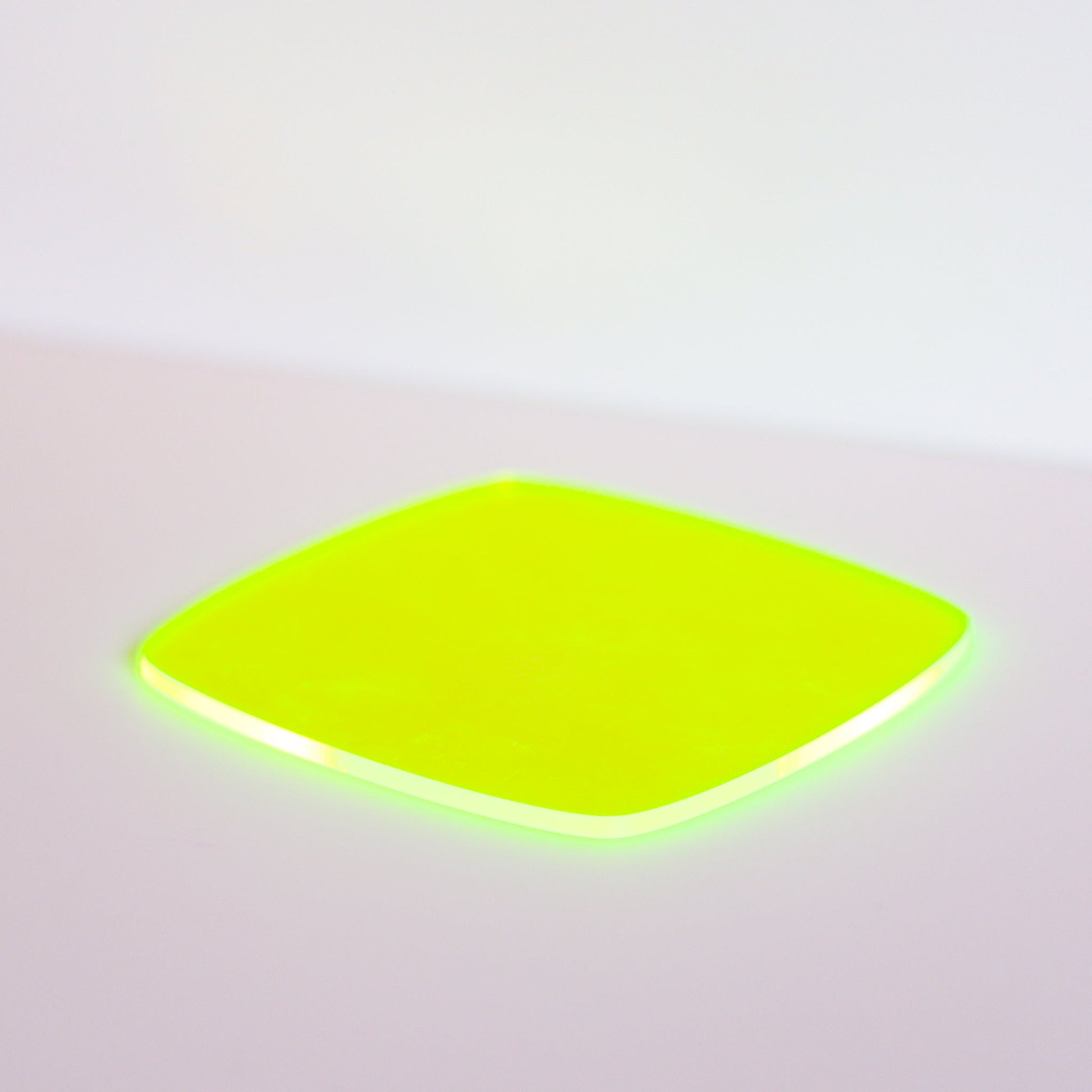 1/8" Transparent Fluorescent Lime Green Acrylic Sheet - Acrylic Sheets