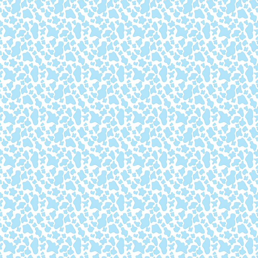 P0270 | Cow Print- Baby Blue Pattern Acrylic Sheet