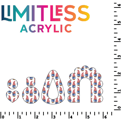 P0673 | Valentine Gnomes Pattern Acrylic Sheet