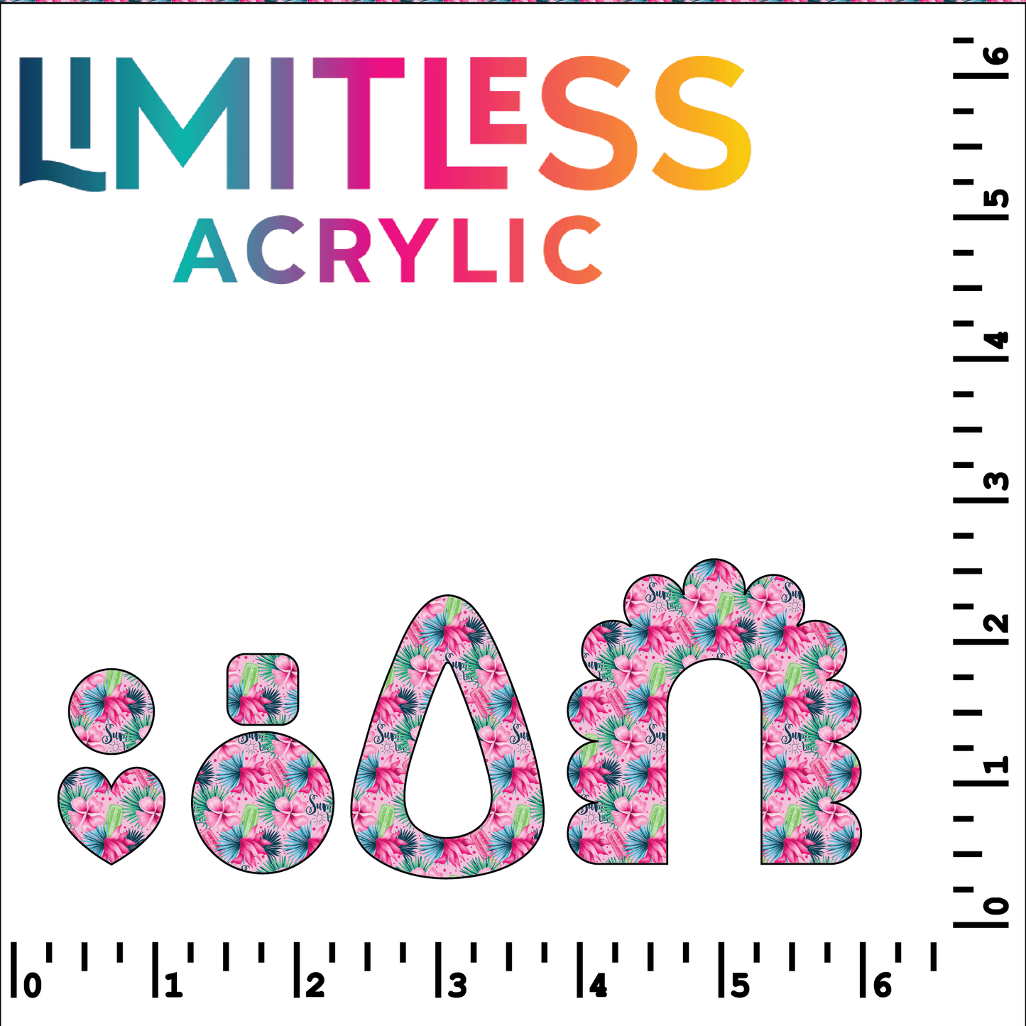 Aloha Summer Lovin' Pattern Acrylic Sheets - CMB Pattern Acrylic