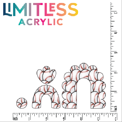 Baseballs Pattern Acrylic Sheet - CMB Pattern Acrylic