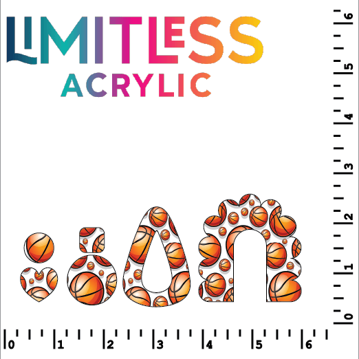 Basketball 2 Pattern Acrylic Sheet - CMB Pattern Acrylic