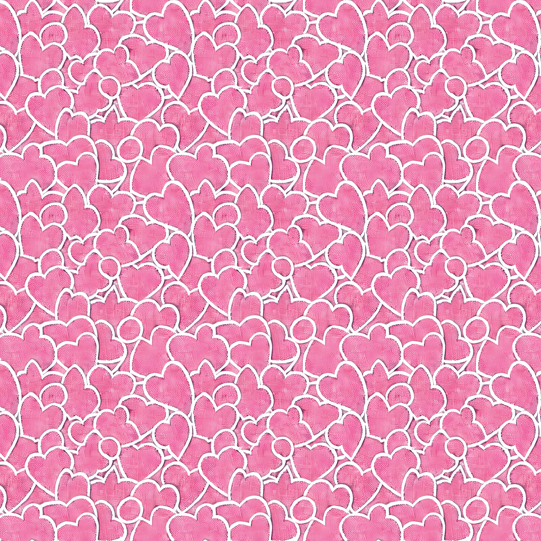 Battenburg Pink Lace Hearts Pattern Acrylic Sheets - CMB Pattern Acrylic