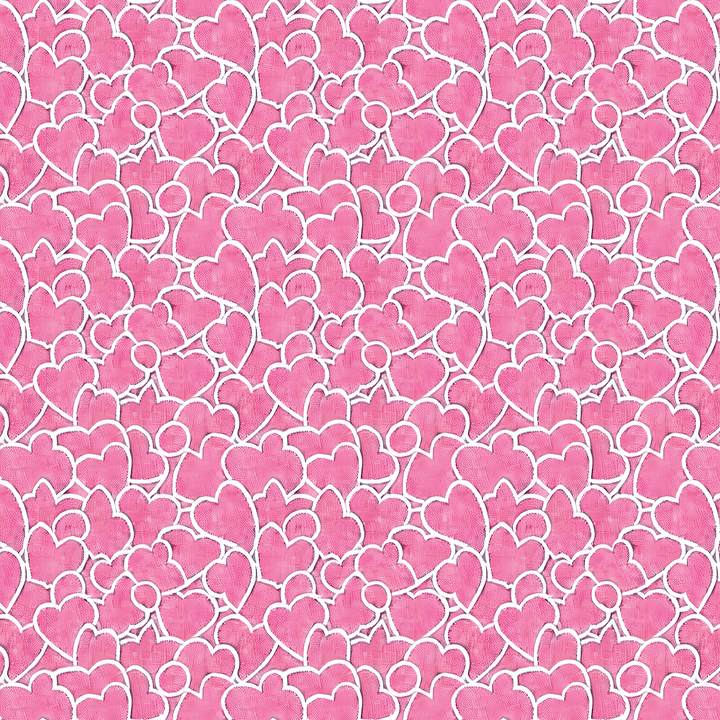 Battenburg Pink Lace Hearts Pattern Acrylic Sheets - CMB Pattern Acrylic