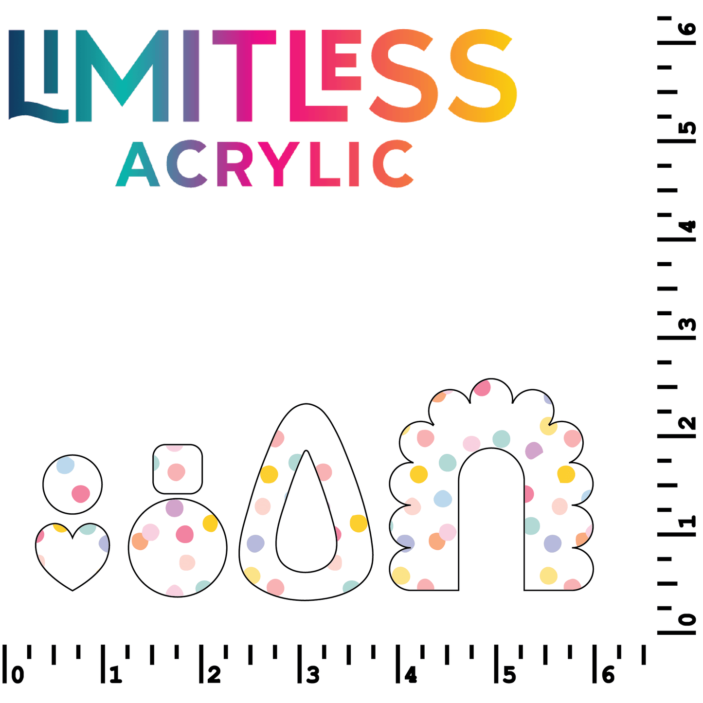 Big Confetti Dots Pattern Acrylic Sheets - CMB Pattern Acrylic