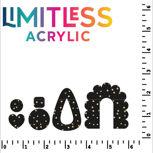 Black & Gold Dots Pattern Acrylic Sheets - CMB Pattern Acrylic