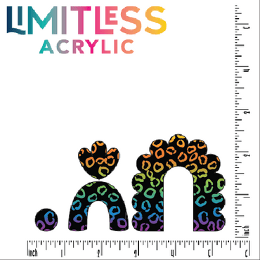 Black Rainbow Leopard Pattern Acrylic Sheet - CMB Pattern Acrylic