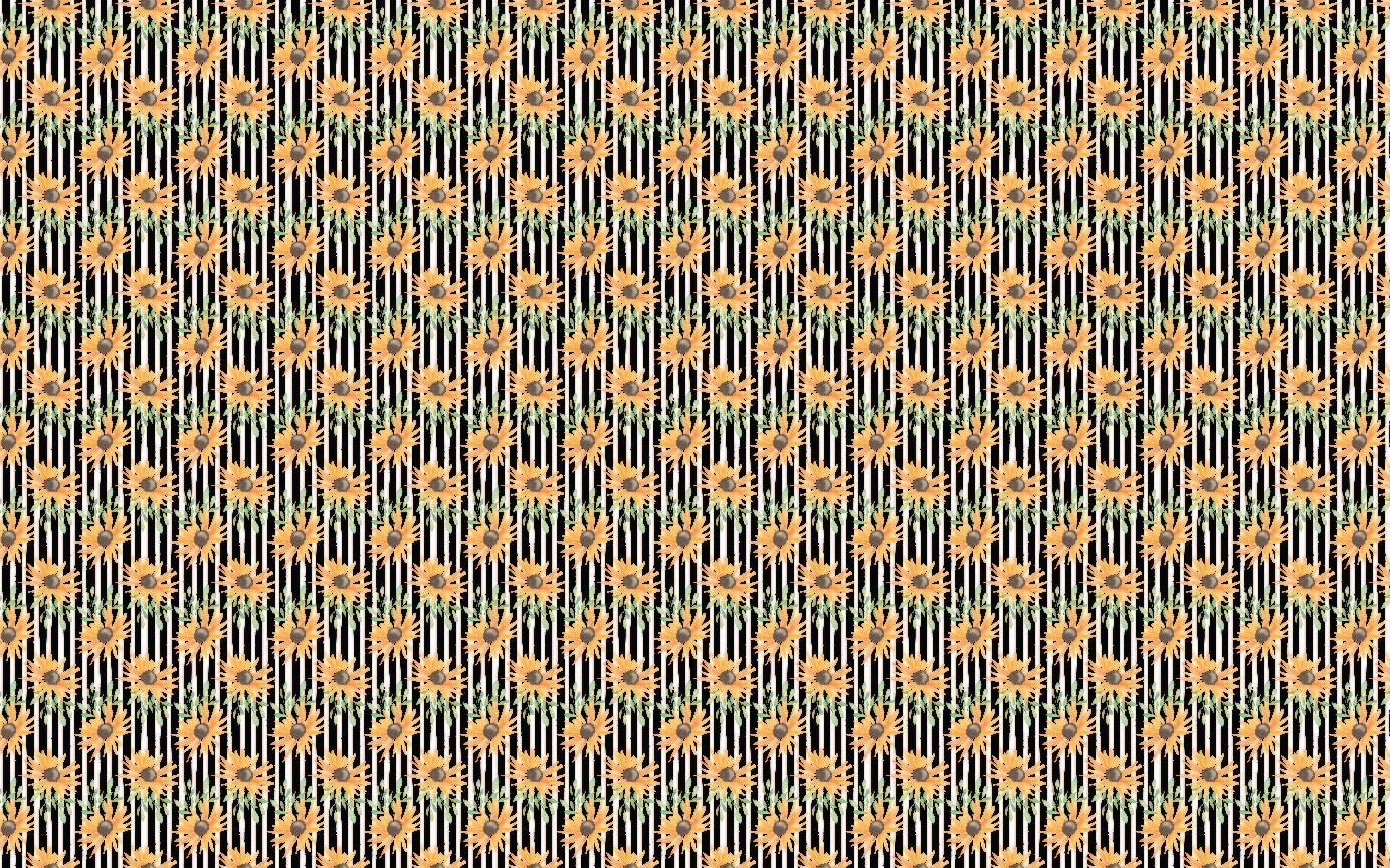 Black & White Sunflower Stripes Pattern Sheet - CMB Pattern Acrylic