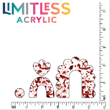 Blood Splatter Pattern Acrylic Sheet - CMB Pattern Acrylic