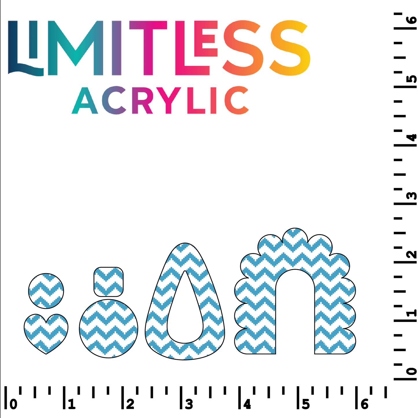 Blue Digital Chevron Pattern Acrylic Sheets - CMB Pattern Acrylic