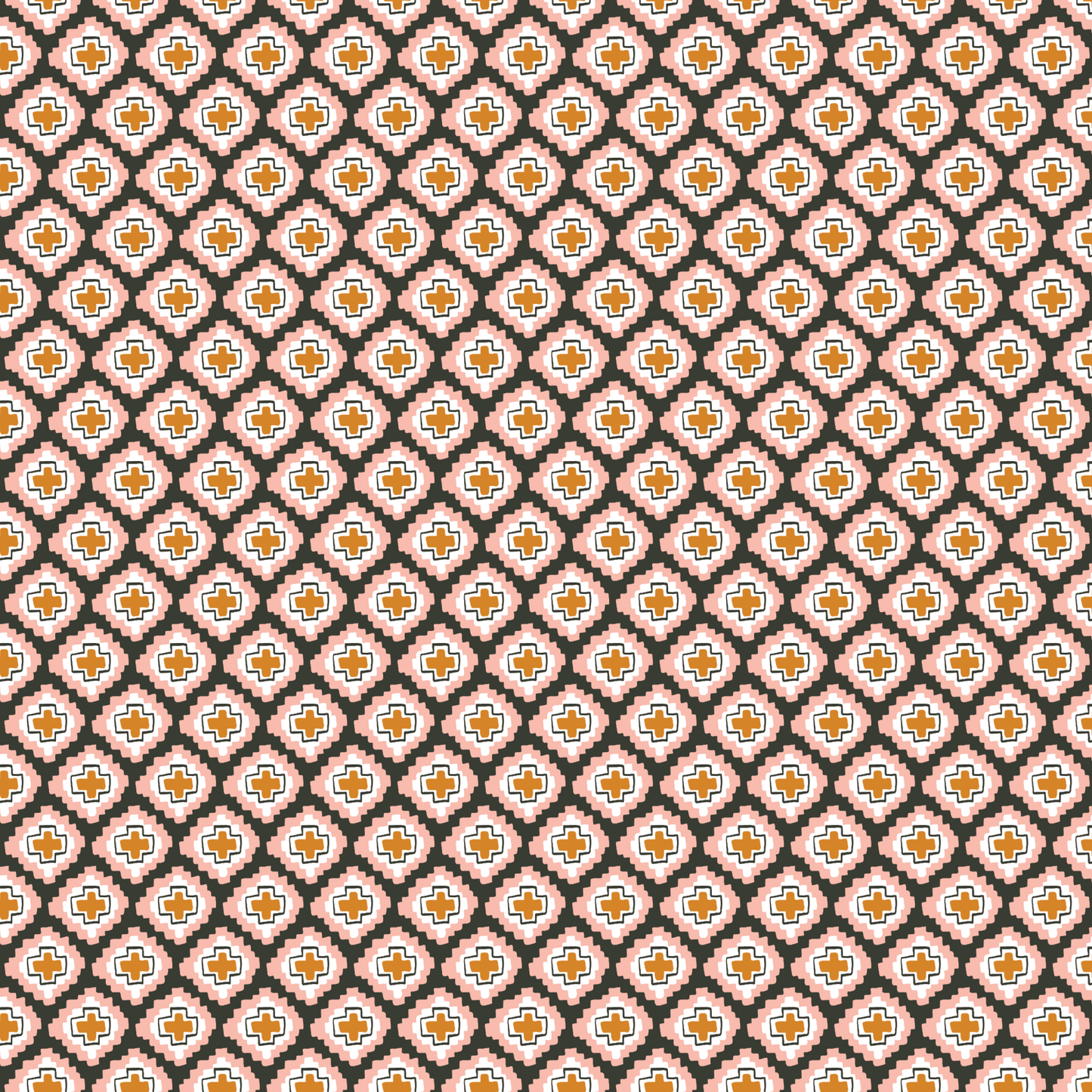 Boho Cross Diamonds Pattern Acrylic Sheets - CMB Pattern Acrylic