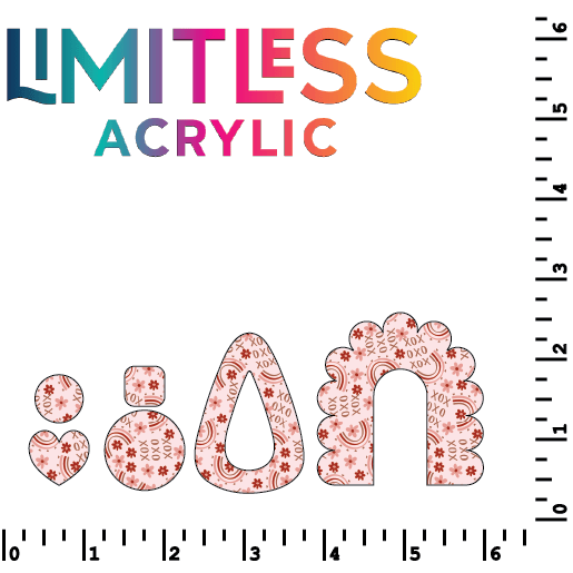 Boho Valentine Rainbow Pattern Acrylic Sheet - CMB Pattern Acrylic