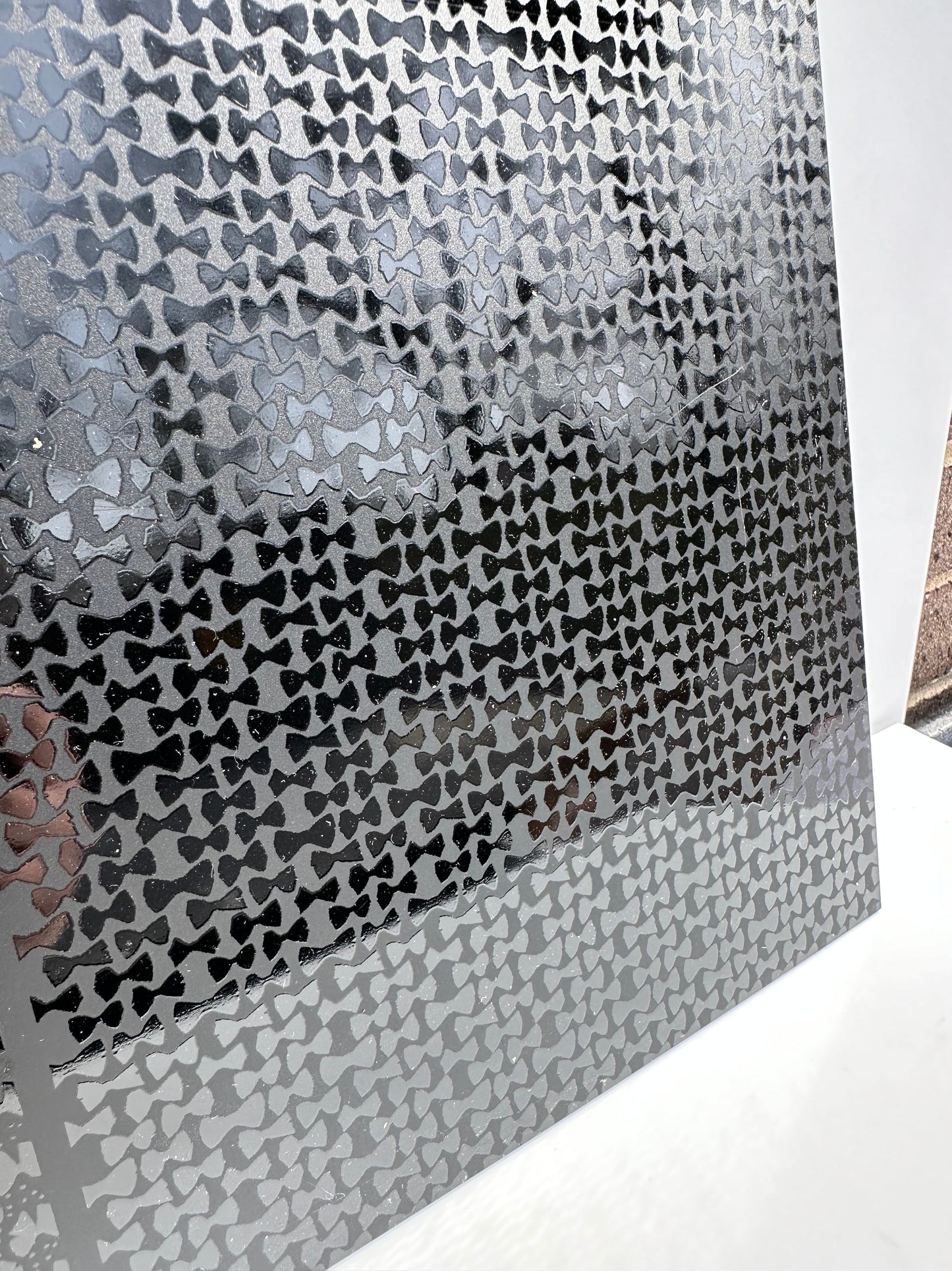 Bow Ties Monochromagic Pattern Acrylic Sheet -