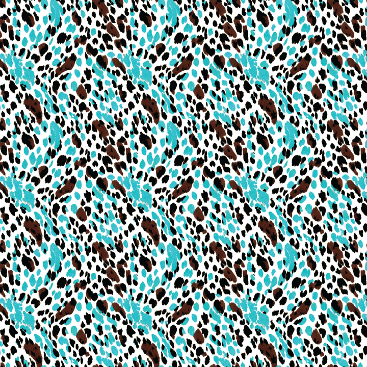 Brown & Teal Cowhide Pattern Acrylic Sheets - CMB Pattern Acrylic