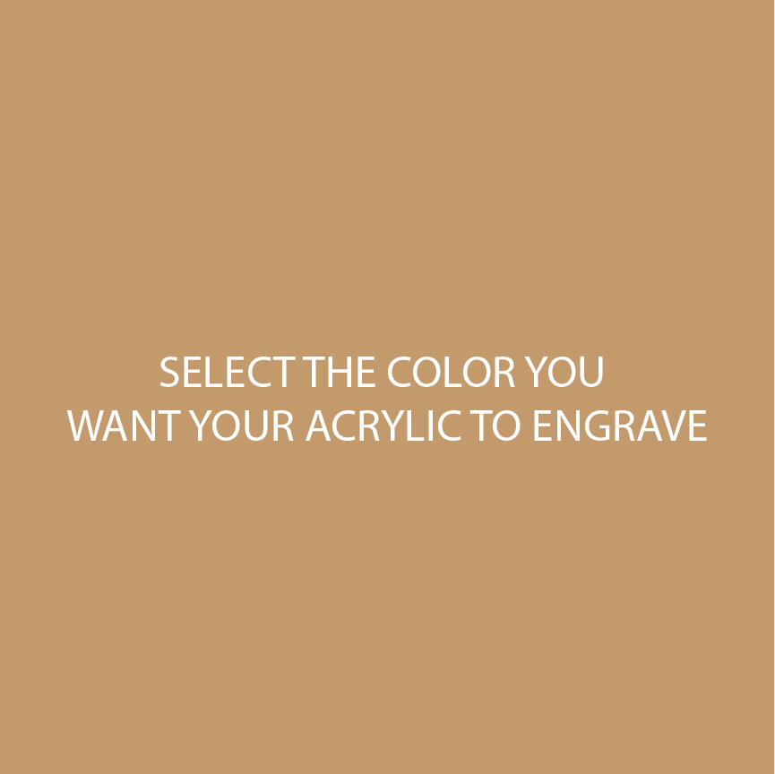 Camel Two Tone Acrylic SELECT YOUR ENGRAVE COLOR - CMB Two Tone