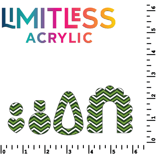 Chevron Greens Pattern Acrylic Sheets - CMB Pattern Acrylic