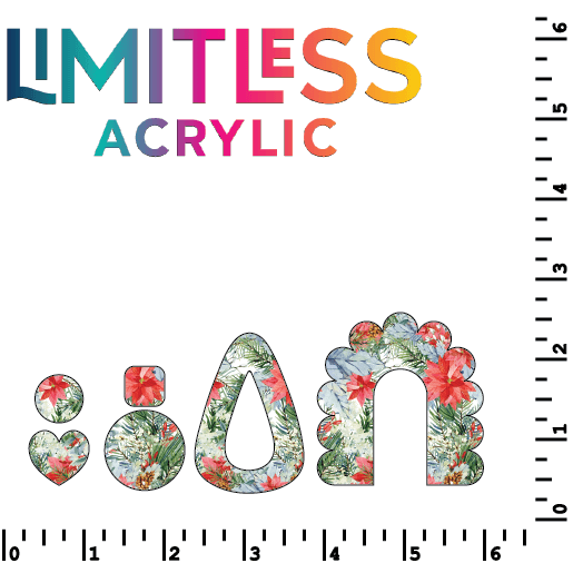 Christmas Floral Pattern Acrylic Sheets - CMB Pattern Acrylic