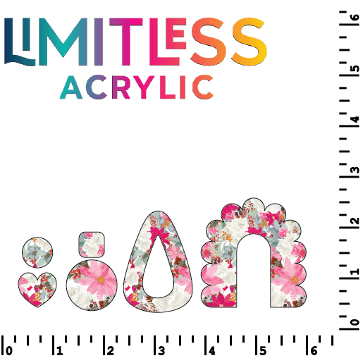 Christmas Pink Floral Pattern Acrylic Sheets - CMB Pattern Acrylic