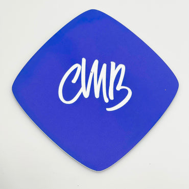 CMB Two Tone Printed Acrylic Blue Engraves White - CMB Pattern Acrylic