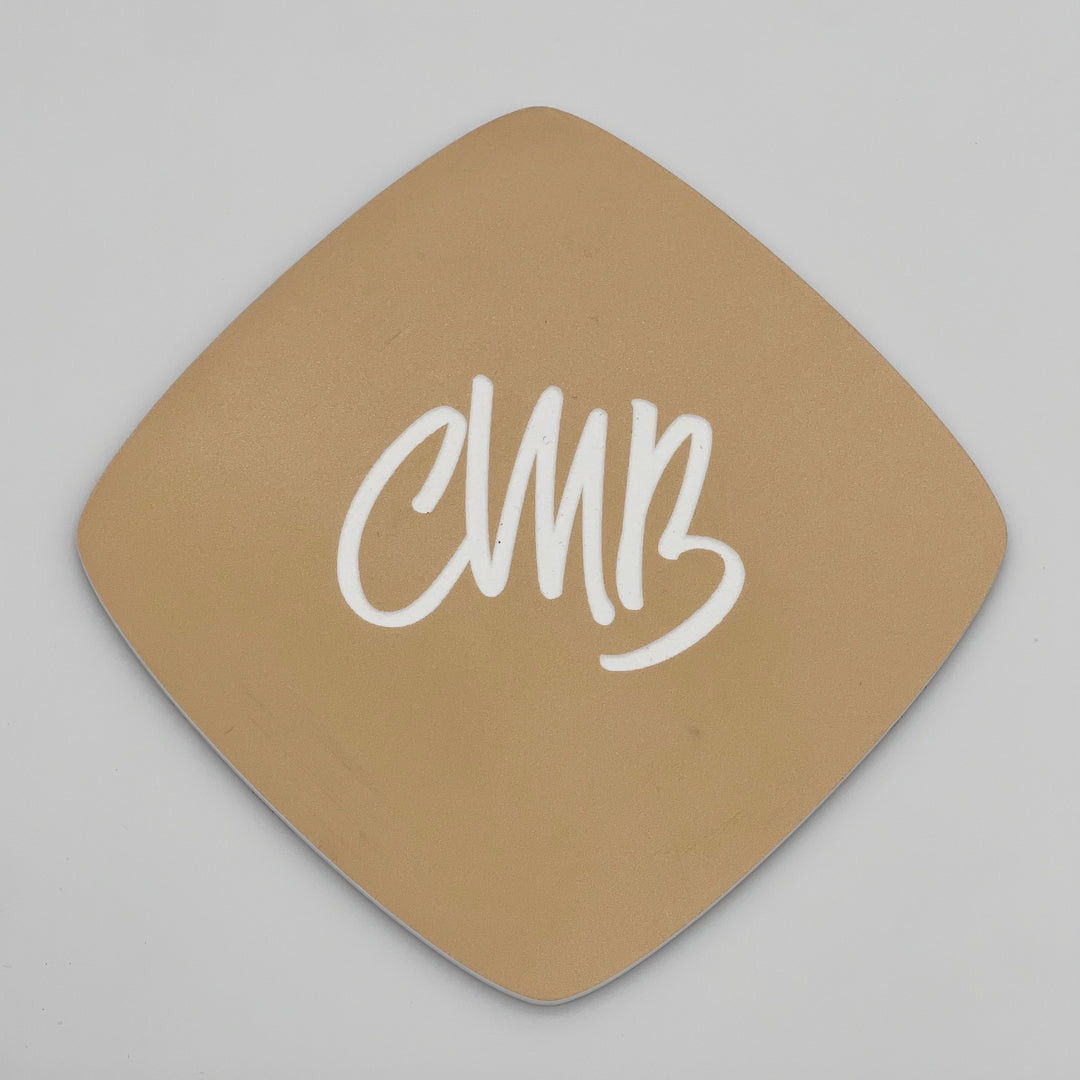 CMB Two Tone Printed Acrylic Camel Engraves White - CMB Pattern Acrylic