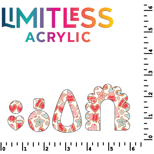 Decorated Christmas Cookies Pattern Acrylic Sheets - CMB Pattern Acrylic