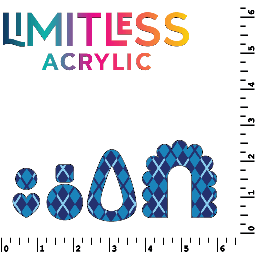 Father's Day Argyle Pattern Acrylic Sheets - CMB Pattern Acrylic