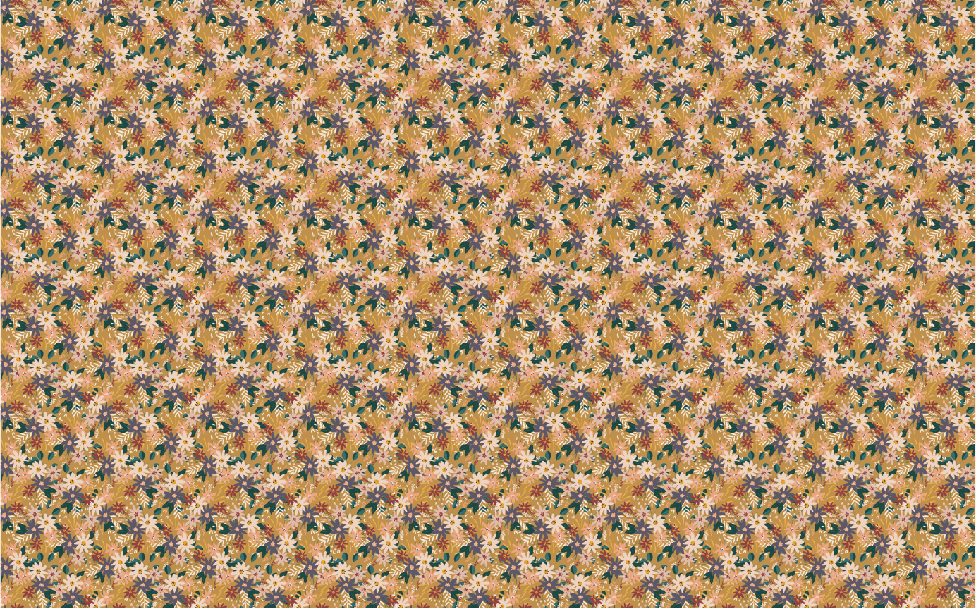 Floral Bloom Mustard Pattern Acrylic Sheet - CMB Pattern Acrylic