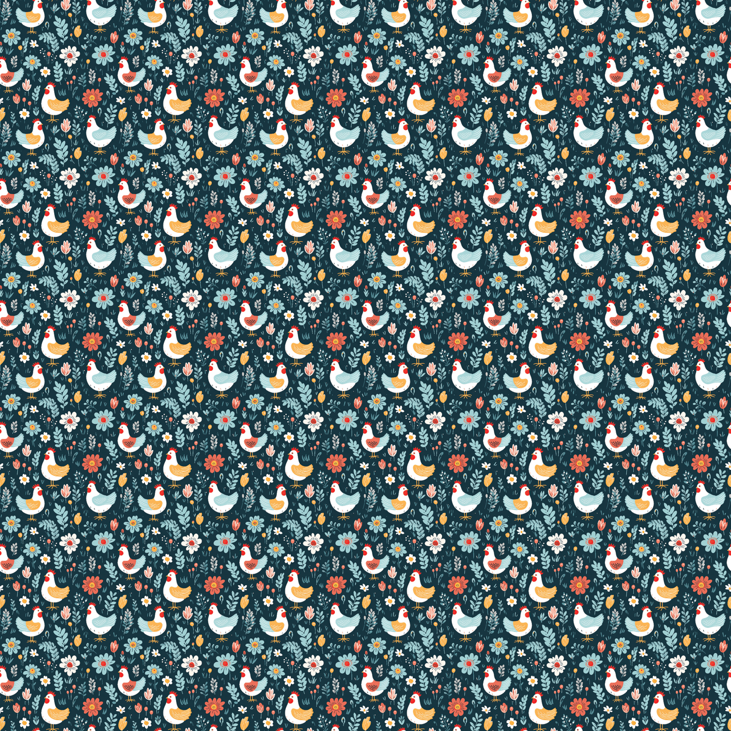 Floral Chickens Pattern Acrylic Sheets - CMB Pattern Acrylic