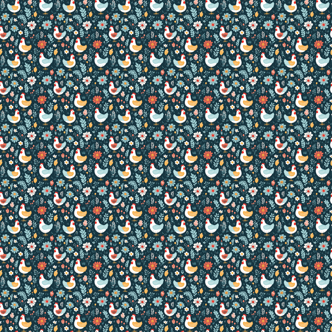 Floral Chickens Pattern Acrylic Sheets - CMB Pattern Acrylic