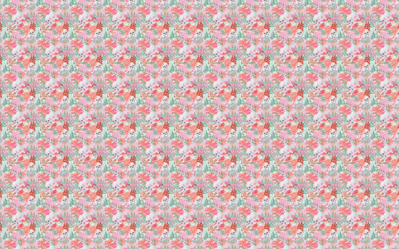 Floral Skulls Pattern Acrylic Sheet - CMB Pattern Acrylic Sheets - Local Plastics Supplier