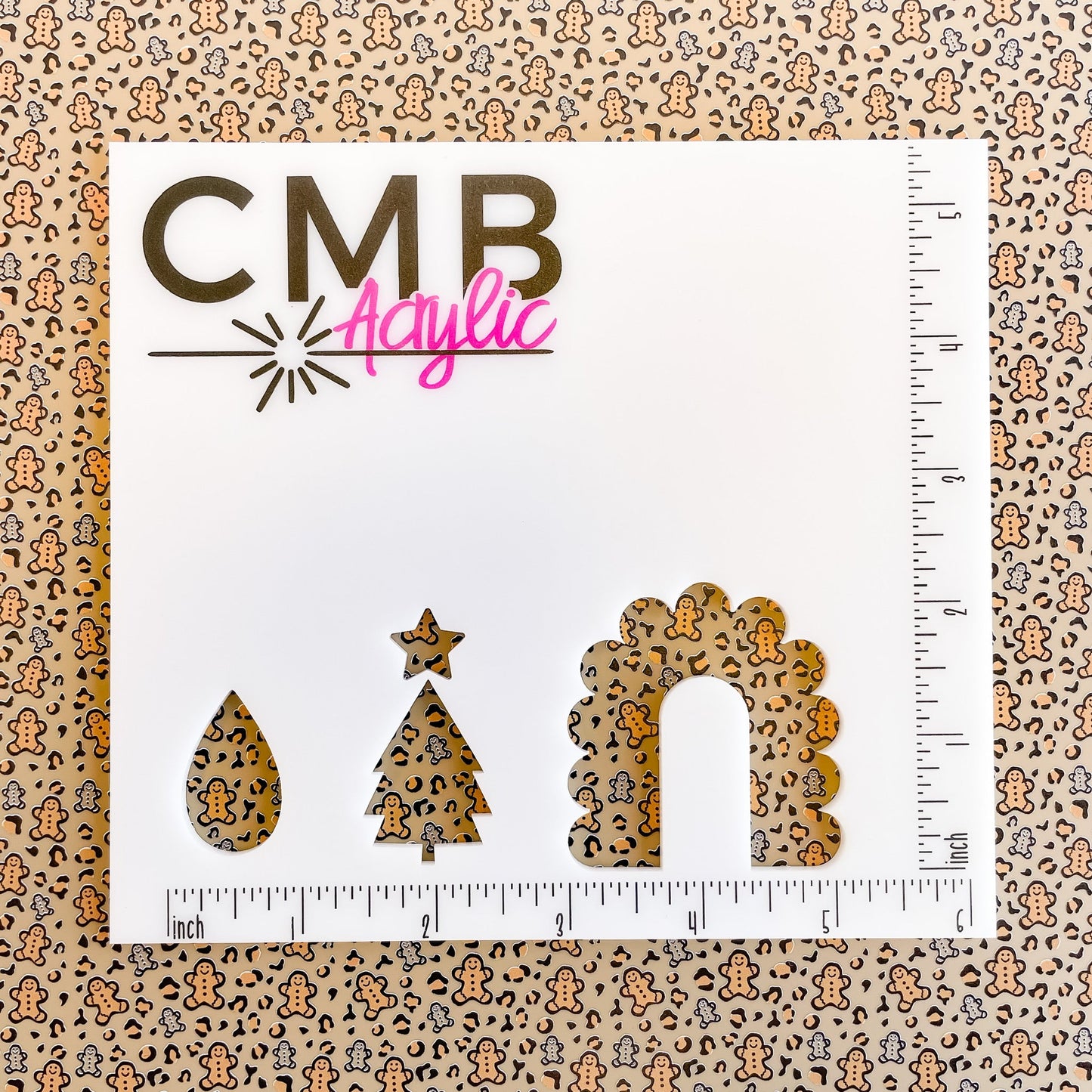 Gingerbread Leopard Print Pattern Acrylic Sheets - CMB Pattern Acrylic