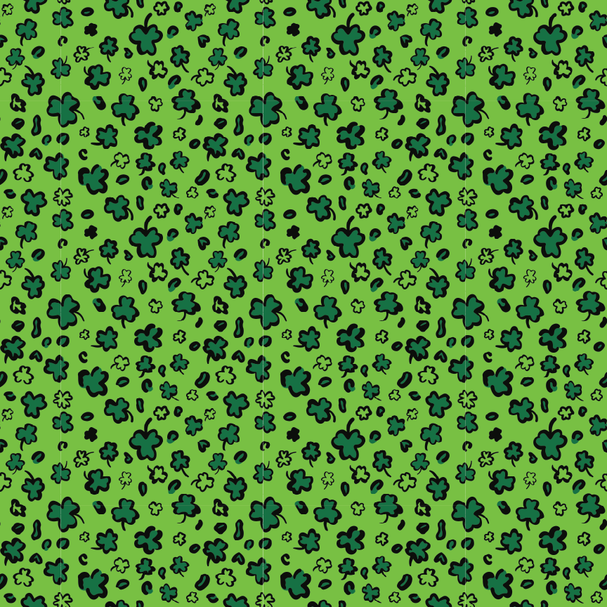 Green Leopard Clover Geometric Pattern Acrylic Sheet - CMB Pattern Acrylic