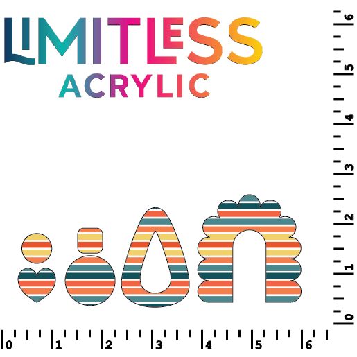 Groovy Summer Stripes Pattern Acrylic Sheets - CMB Pattern Acrylic