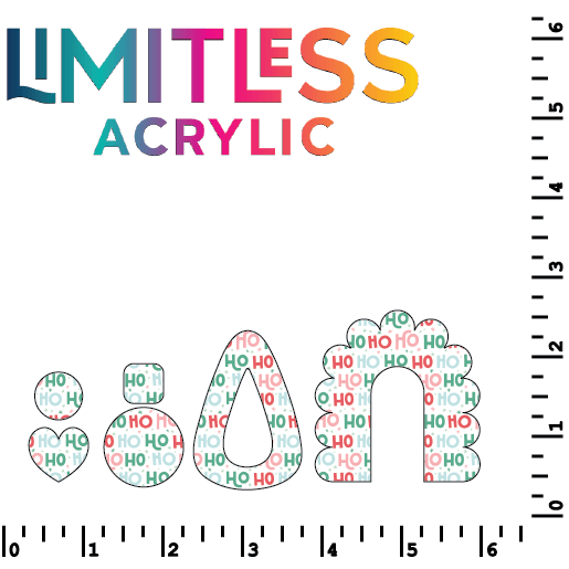 Ho Ho Ho Pattern Acrylic Sheets - CMB Pattern Acrylic