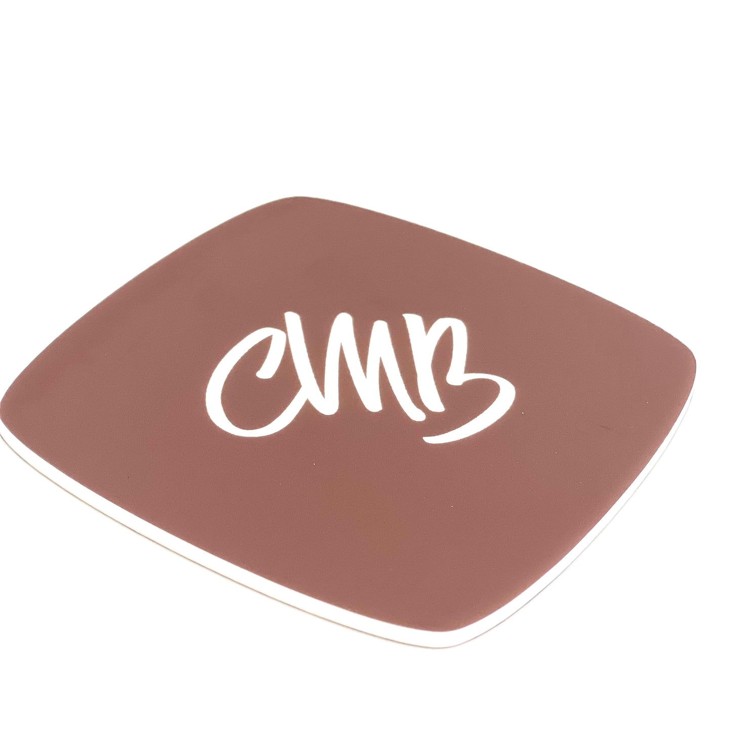 CMB Two Tone Printed Acrylic Camel Engraves White - CMB Pattern Acrylic