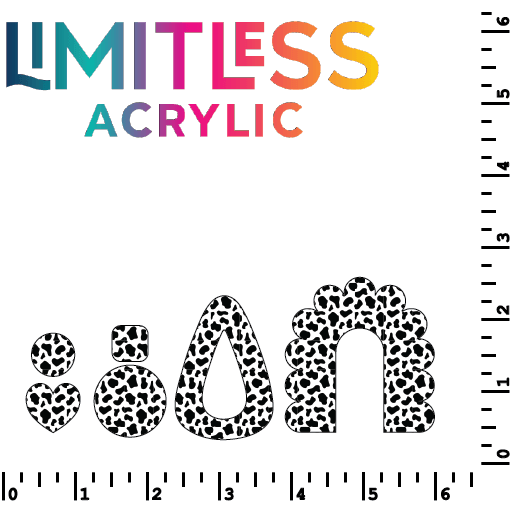 Itty Bitty Cow Print Pattern Acrylic Sheet - CMB Pattern Acrylic
